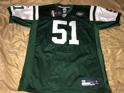New York Jets Jonathan Vilma #51 Reebok Stitched Jersey Sz 48 *New* Cover