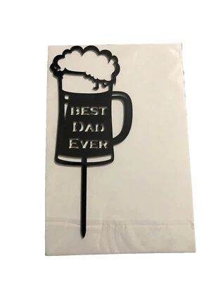 Best Dad Ever Mug Father’s Day Birthday Cake Topper New 6.2 Inches X  1.7 Inches - Image 1 of 4