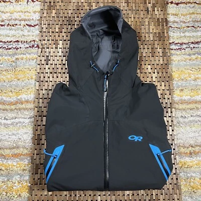 Outdoor Research Trailblazer Waterproof Shell Hoodie Jacket Black Men’s Medium M - Image 1 of 4