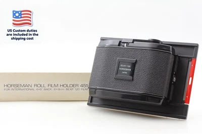  Type 451 [Near MINT++ w/Box] HORSEMAN 8EXP 6x9 Roll Film Back Holder From JAPAN - Image 1 of 4
