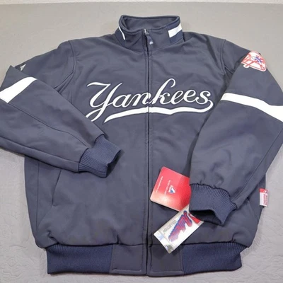 Chaqueta New York Yankees Para Hombres Grande Azul Marino MLB Béisbol Base Térmica Majestuosa Foto 1 de 4