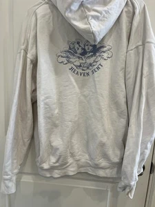 Brandy Melville Heaven Sent Angel Zip Hoodie Weiß Oversized Y2K Baumwolle - Bild 1 von 11