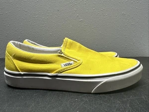 Vans Classic Slip-O Yellow Skateboarding Shoes Size 7.5 Men’s Women’s 9 Summer - Picture 1 of 16