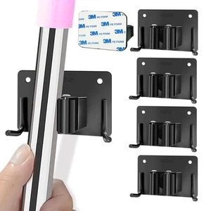 Mop and Broom Holder Wall Mount Stainless Steel 304 Tool Garage Organization ... - Picture 1 of 5