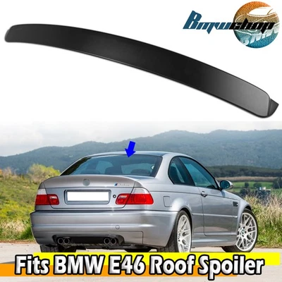 Unpainted Fits BMW 3-Series E46 2D Coupe A Type Rear Roof Spoiler 98-05 - image 1 of 4