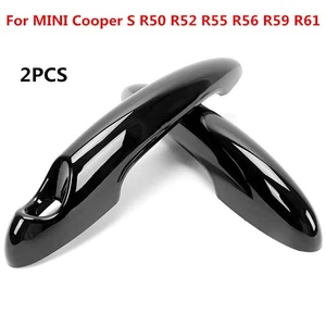 Pair Glossy Black Door Handle Covers For MINI Cooper S R50 R52 R55 R56 R59 R61 - Bild 1 von 7