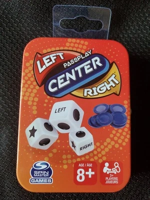 Left Center Right Passplay Dice Game Spin Master In Tin 2021 - Image 1 of 4