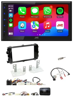 JVC Bluetooth 2DIN Lenkrad DAB USB Autoradio für Toyota Auris 2013-2015 schwarz - Bild 1 von 4