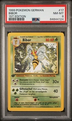 PSA 8 1999 Bibor Beedrill German 1st Edition Base Set 17/102 Pokemon - Image 1 of 2