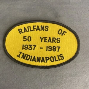 Vintage Rail Fans 50 Jahre 1937-1987 Indianapolis Patch zum Aufnähen - Bild 1 von 4