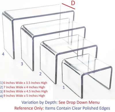 T'z Tagz New Clear Acrylic Risers Showcase Display Stands Collectable Organizers - Image 1 of 4