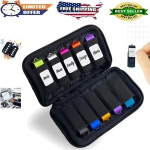 USB Flash Drive Holder Case - 10 Slot Organizer Bag, Neoprene Storage for USB... - Picture 1 of 9