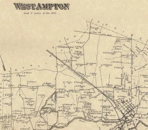 Westampton Mount Holly Rancocas Timbuctoo NJ 1876 Karten Hausbesitzer Namen abgebildet - Bild 1 von 3