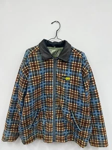 Rare Vintage Scotch & Soda Corduroy Multicolor Heavy Jacket Leather Details Sz L - Picture 1 of 16