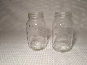 Vintage Bi-Centennial 1776 - 1976 Anchor Hocking Glass Mason Jar Lot Set of 2 - Picture 1 of 10