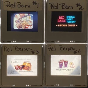 Vintage Rare Red Barn Restaurant Advertising Presentation Photographic Slides  - Imagen 1 de 8