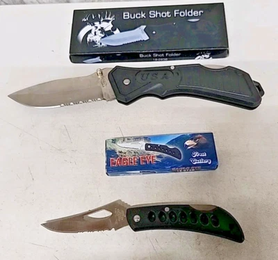 2 New Folding Pocket Knives Large & Small Frost Cutlery - Image 1 of 4