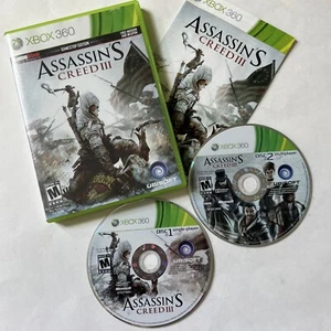 Xbox 360 Assassin's Creed 3 GameStop Edition-2 discs-manual & original case-2014 - Picture 1 of 9