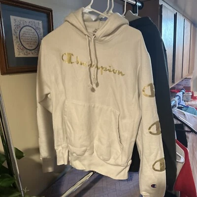 Champion hoodies lot of 4, 3 smalls 1 medium mens sweatshirts white green black - Image 1 of 4