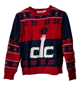 Youth Washington Wizards On-Court Graphic Crew Fleece Sweater, Navy/Red, Medium - Picture 1 of 6