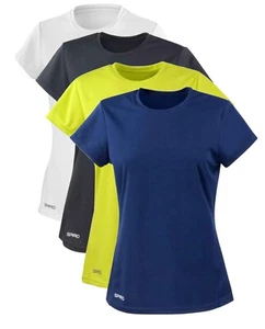Womens Ladies Breathable Short Sleeve Performance Athletic Sports T-Shirt Tshirt - Picture 1 of 6