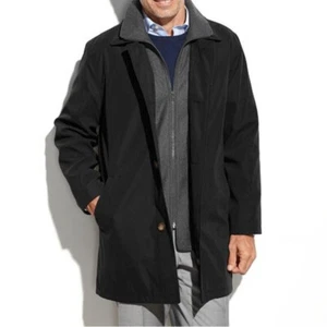 NWT Lauren Ralph Lauren Black Edgar Raincoat with Removable Quilted Lining - Picture 1 of 10