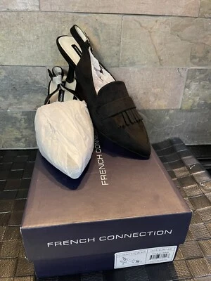 Zapatos de salón French Connection para mujer FC DAINTY S talla 7,5 negros tacones de gatito Foto 1 de 4