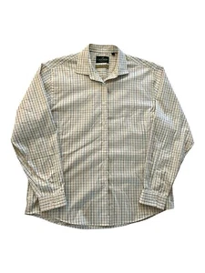 LAKSEN Men’s Tattersall Gingham Check Shooting Button Long Sleeve Shirt Size 46 - Picture 1 of 8