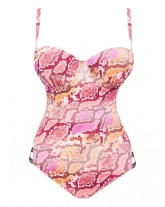 Sahara Swimsuit Snake Print | Womens Figleaves Curve Swimwear 36E Bnwt - Picture 1 of 12