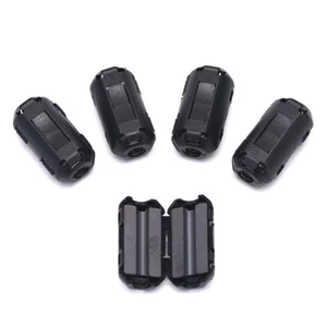 5pcs 3.5mm Noise Suppressor EMI RFI Clip Choke Ferrite Core Cable Filter BlY-b - Photo 1/10