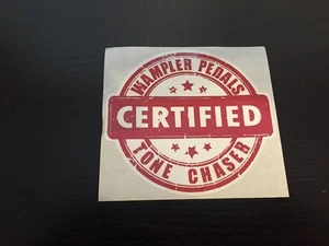 Wampler Certified Stomp Boxes Sticker 3" - Picture 1 of 1