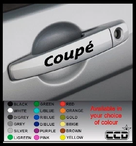 Pegatinas/calcomanías para manija de puerta de automóvil COUPÉ x 4 - Imagen 1 de 2