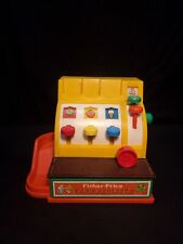 Vintage 1974 Fisher Price Cash Register 926 Made USA With 1 Coin Works Clean
