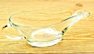 Anchor Hocking Gravy Boat Bowl Clear Heavy Glass w/ Handle - Made in USA - Picture 1 of 6