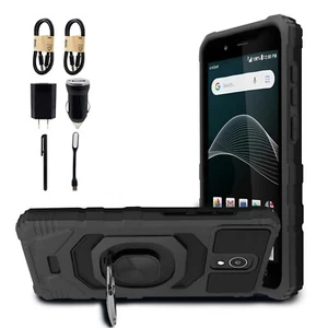 For Cricket Vision 3 /AT&T Calypso /Debut Ring Phone Case /Temper Glass Bundle - Picture 1 of 30