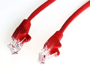 0,3m Patch-Kabel kurz RJ45 Netzwerkkabel rot LAN DSL CAT5 Ethernet 30cm - Bild 1 von 1