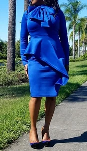 Elegantes Damenkleid Fliege, Fliegekleid, A-Linienkleid, schwarzes Midikleid - Bild 1 von 3