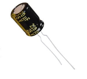 6 x Aluminum Electrolytic Capacitor 220uF 25V 20% 8x11.5mm FM Radial Panasonic - Picture 1 of 2
