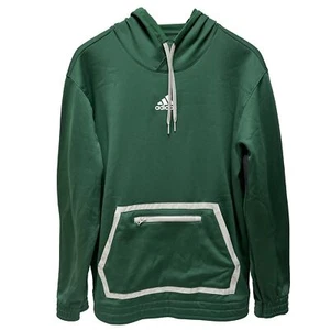Adidas hoodie Men's green team issue fleece zip front pocket sizes: S---2XL NEW! - Picture 1 of 16
