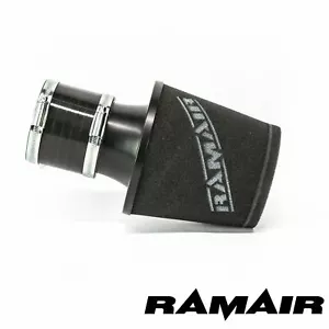 Filtro de aire negro de espuma de doble capa universal Ramair con acoplamiento de silicona ID de 80 mm - Imagen 1 de 3