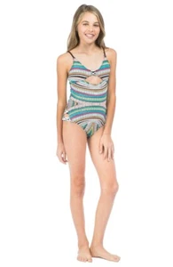 Hobie Girl's 178686 Weave Rider One-Piece Swimsuit Multicolored Size 8 - Picture 1 of 2