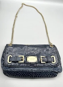 Michael Kors Python Leather Shoulder Bag Handbag Purse Chain Strap - Picture 1 of 22