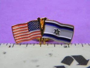 USA & ISRAEL Dual Flag Lapel Pin - Picture 1 of 2