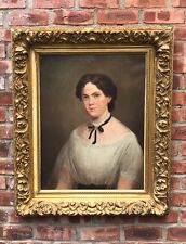 19th siècle école américaine portrait. Hanna Cranch Moïse. Massachusetts 1862