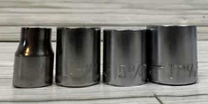 4pc Craftsman Metric Socket Lot 3/8" Dr 12pt G V Series 9 14 15 17 MM Chrome - Picture 1 of 12