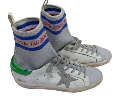 Golden Goose Superstar Metallic Sock Sneakers EU 39 | US 9 | Rare! - Image 1 of 4
