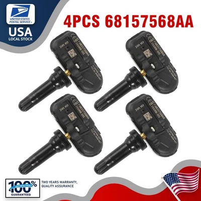 JUEGO (4) SENSOR DE PRESIÓN DE NEUMÁTICOS TPMS para 2014-2020 RAM 1500 2014-2018 RAM 2500 3500 Foto 1 de 4