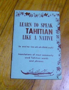 AIR FRANCE T.A.I. vintage anni 60 libretto da viaggio SPEAK TAHITIAN brochure compagnia aerea - Foto 1 di 2