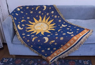 35"x60" Sun and Moon Stars Cushion Cover for Sofa Loveseat Slipcover Chair Fu... - Image 1 of 4