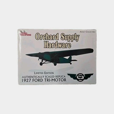 Racing Champions 1927 Ford Tri-Motor Plane Orchard Supply Hardware Die Cast Mode - Image 1 of 4